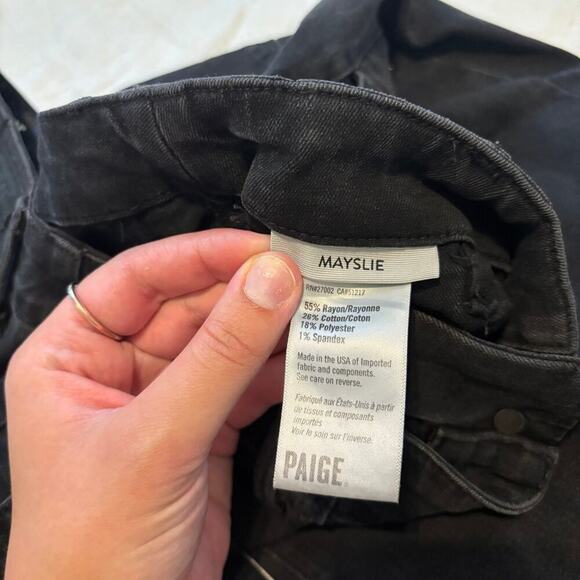 Paige Cotton Blend Denim Mid Rise Mayslie Jogger Pants Size 29 - Picture 4 of 8